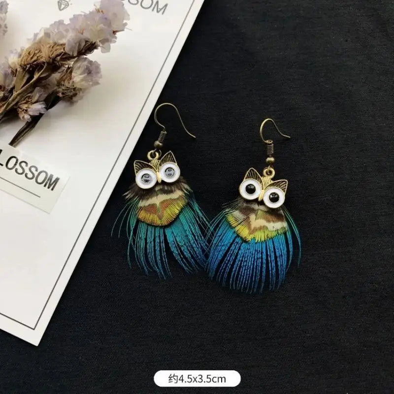 BOUCLES D'OREILLES PLUME