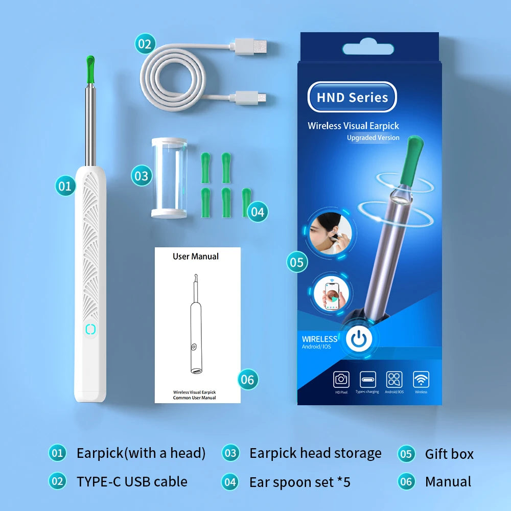 NETTOYEUR OREILLE AVEC CAMERA