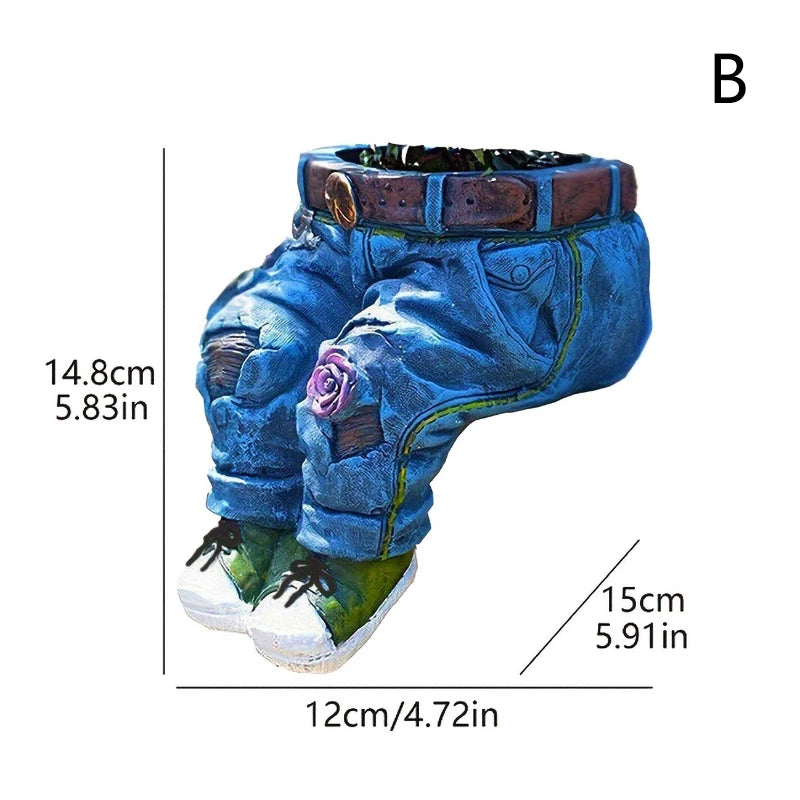 POT DE FLEUR FORME PANTALON