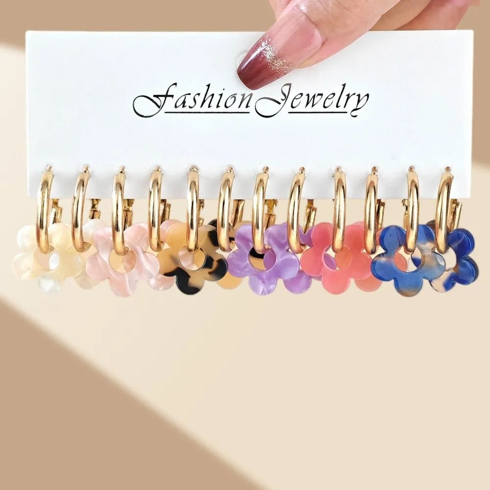 ENSEMBLE BOUCLES D'OREILLES FLOWERS