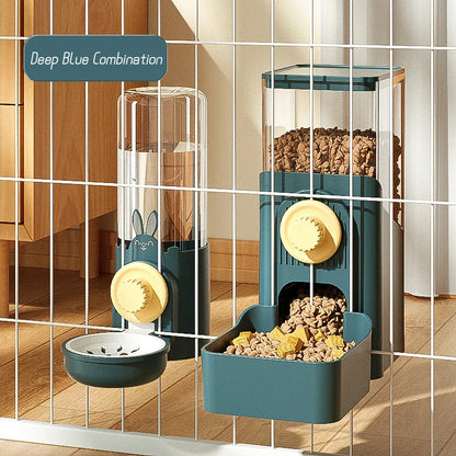 ENSEMBLE MANGEOIRE ET DISTRIBUTEUR EAU POUR CAGE