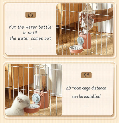 ENSEMBLE MANGEOIRE ET DISTRIBUTEUR EAU POUR CAGE
