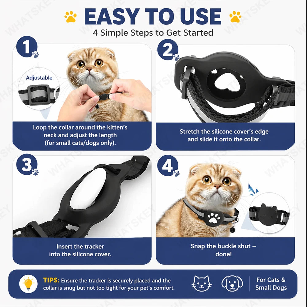 COLLIER GPS POUR CHAT ( compatible android)