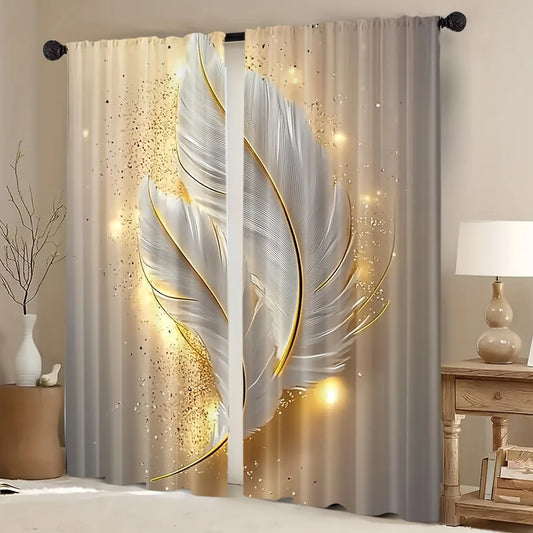 RIDEAUX PLUME (1 paire)