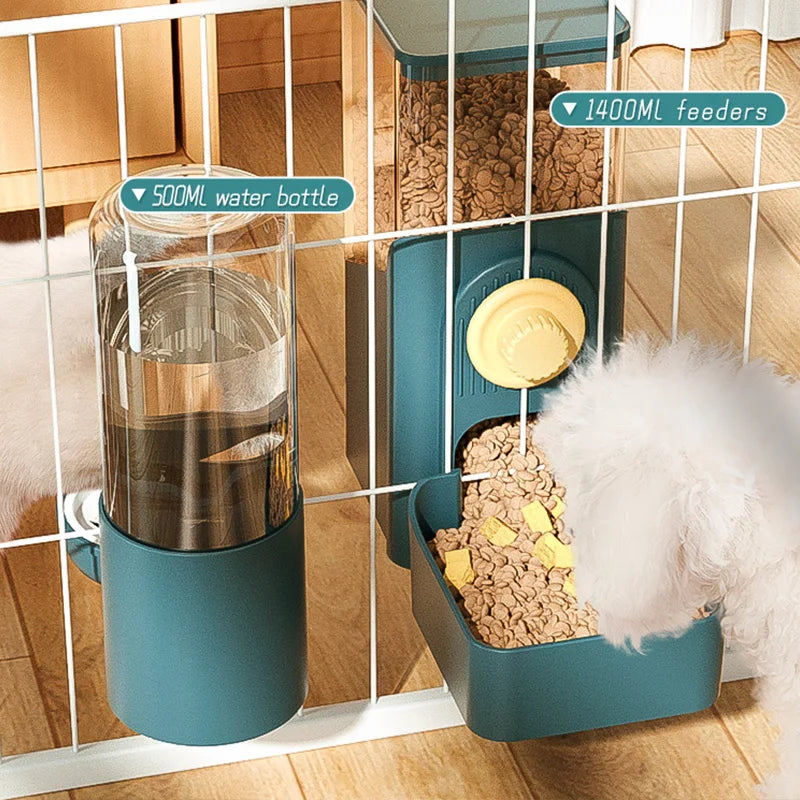 ENSEMBLE MANGEOIRE ET DISTRIBUTEUR EAU POUR CAGE