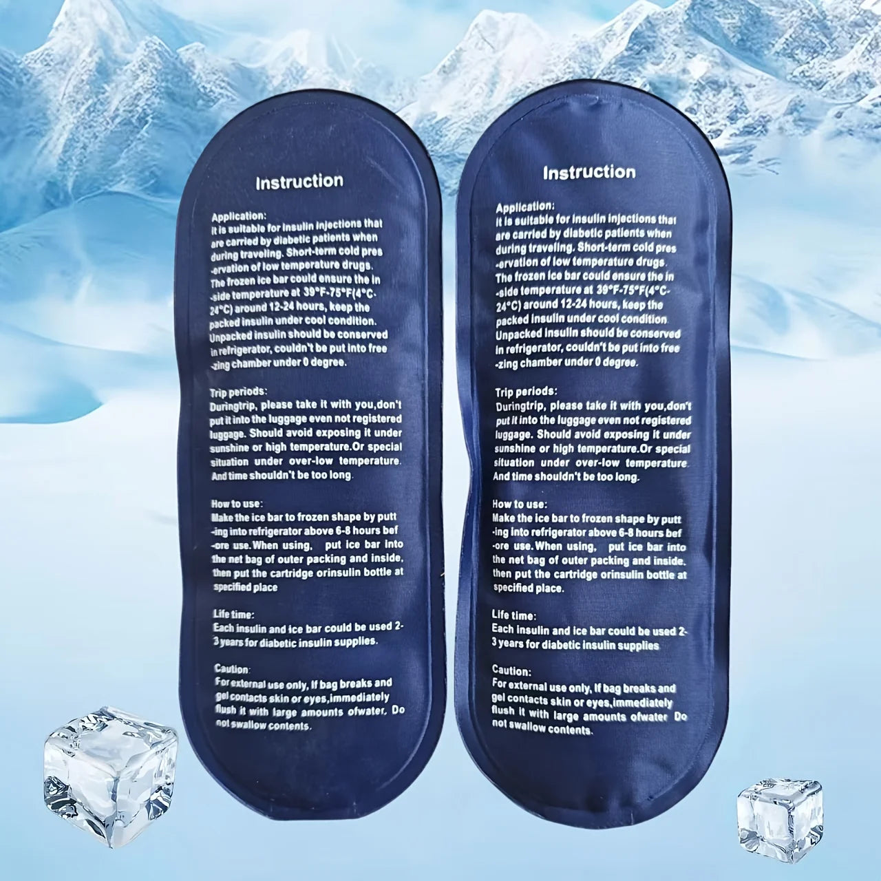 SAC DE GLACE REUTILISABLE POUR INSULINE