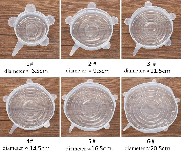 COUVERCLE EXTENSIBLE SILICONE (x6)
