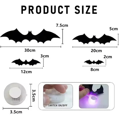 VEILLEUSES A LED CHAUVE SOURIS HALLOWEEN