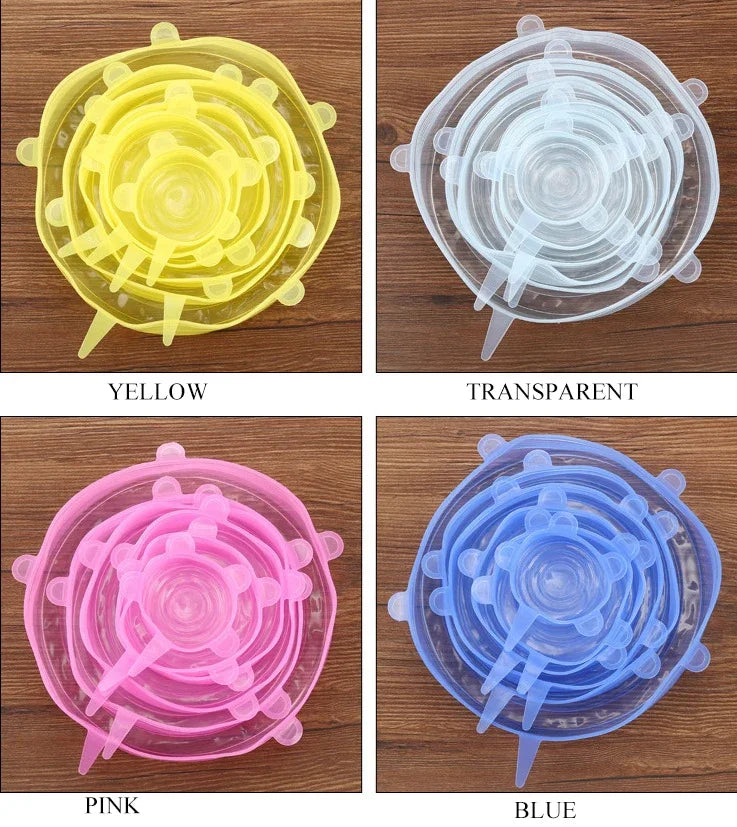 COUVERCLE EXTENSIBLE SILICONE (x6)