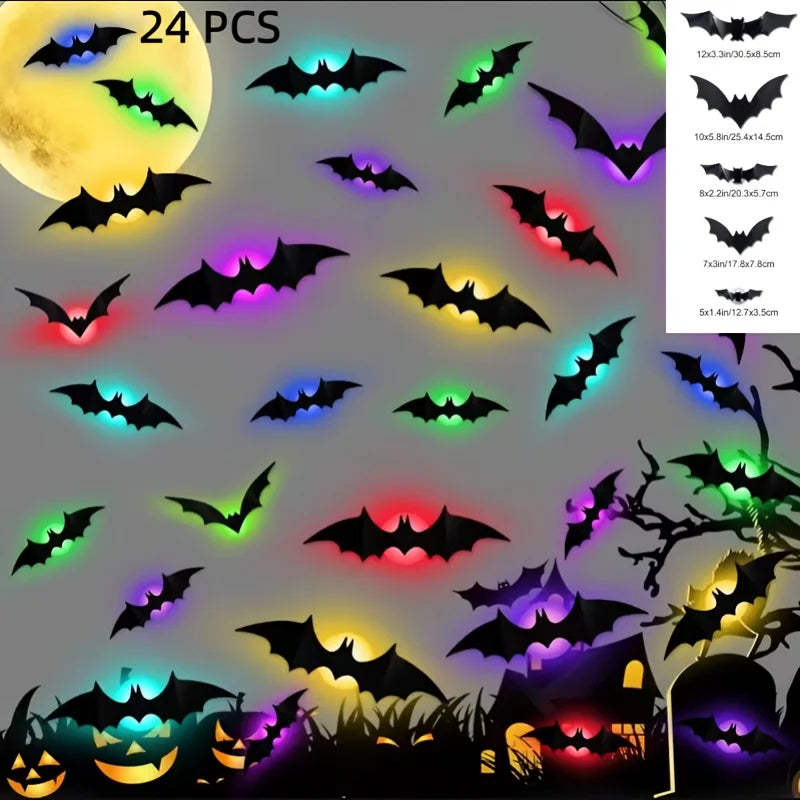 VEILLEUSES A LED CHAUVE SOURIS HALLOWEEN