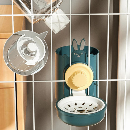 ENSEMBLE MANGEOIRE ET DISTRIBUTEUR EAU POUR CAGE