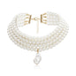 COLLIER RAZ DU COU PERLE