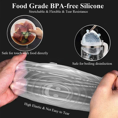 COUVERCLE EXTENSIBLE SILICONE (x6)