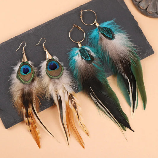 BOUCLES D'OREILLES PLUME