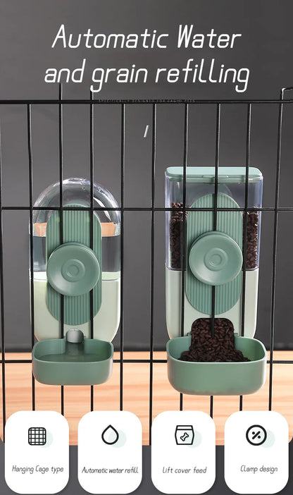 ENSEMBLE MANGEOIRE ET DISTRIBUTEUR EAU POUR CAGE