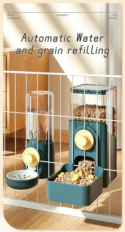 ENSEMBLE MANGEOIRE ET DISTRIBUTEUR EAU POUR CAGE