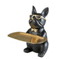 STATUE CHIEN AVEC PLATEAU
