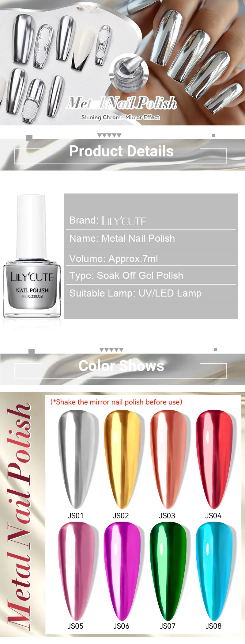 VERNIS METALLIQUE ( pas gel)