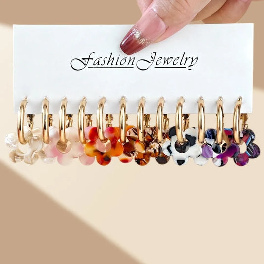 ENSEMBLE BOUCLES D'OREILLES FLOWERS