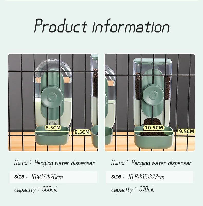 ENSEMBLE MANGEOIRE ET DISTRIBUTEUR EAU POUR CAGE
