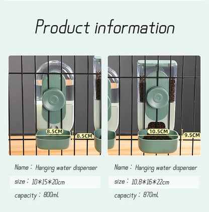 ENSEMBLE MANGEOIRE ET DISTRIBUTEUR EAU POUR CAGE