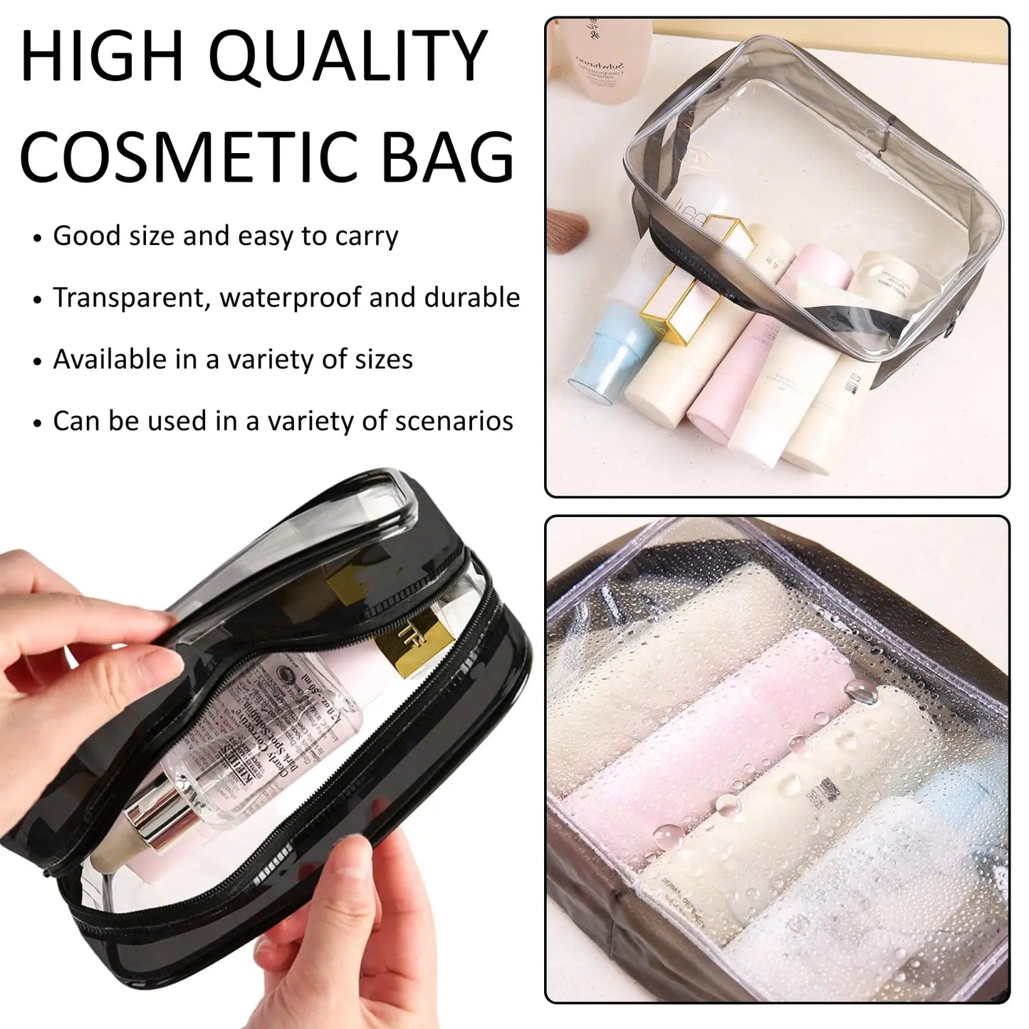 TROUSSE A COSMETIQUE TRANSPARENTE