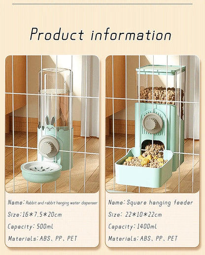 ENSEMBLE MANGEOIRE ET DISTRIBUTEUR EAU POUR CAGE